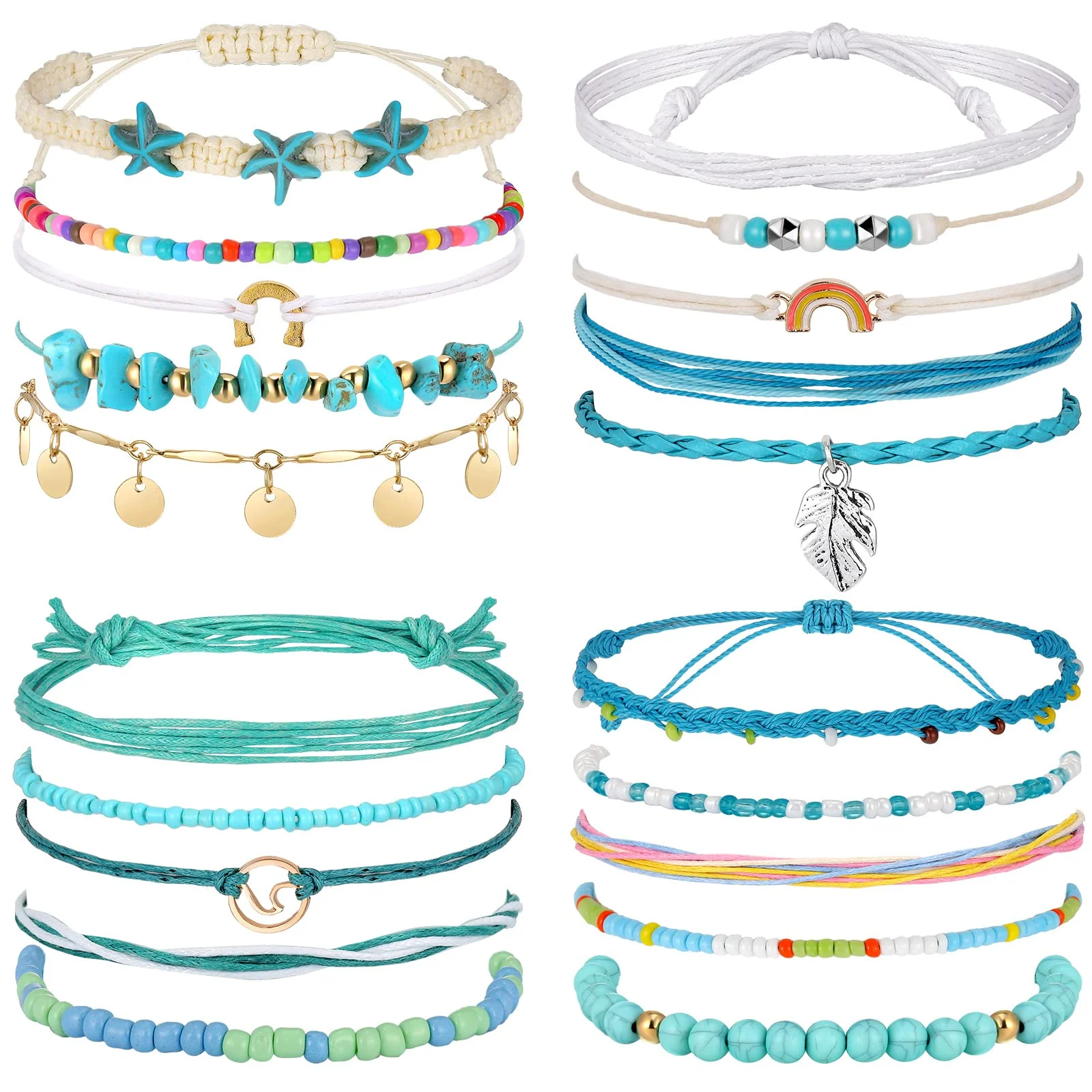 Choosing the Right Ankle Bracelet: A Guide to Sureio’s Boho Layered Turquoise Anklets