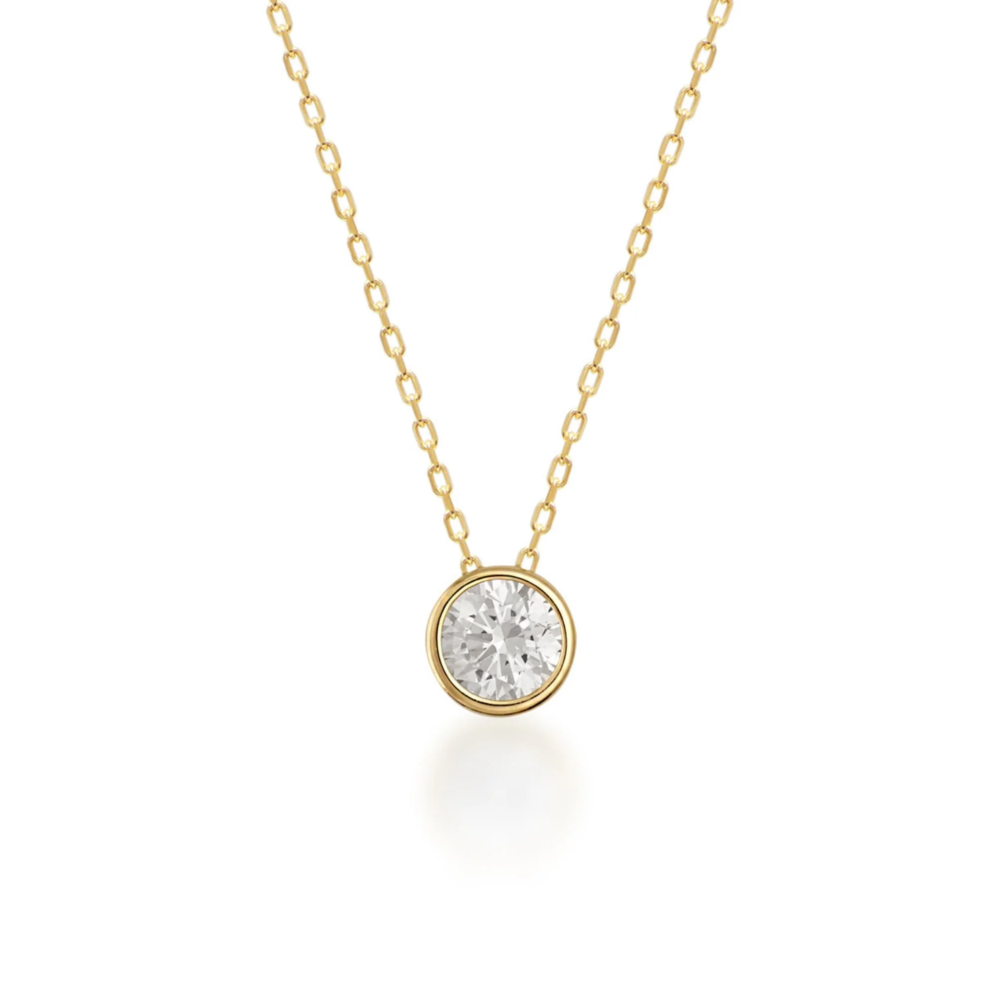 Choosing the Right Golden Planet 10K Solid Gold Bezel Set Circle Cubic Zirconia CZ Solitaire Necklace